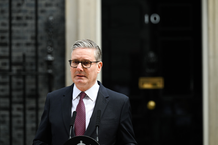 Keir Starmer, UK prime minister, makes a statement outside 10 Downing Street in London, UK, on Monday, June 22, 2026.
