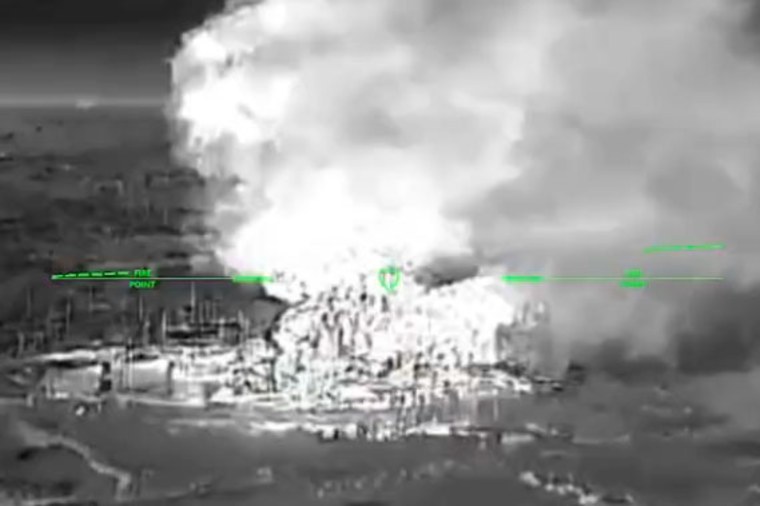 Footage released by Robert Brovdi, the commander of Ukraine’s Unmanned Systems Forces, on Sunday appears to show an oil depot on fire in Kerch, Crimea.