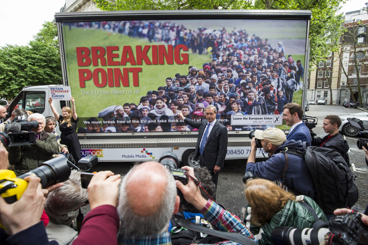 Nigel Farage Launches UKIP's New EU Referendum Poster Campain