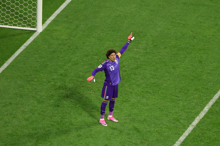 Guillermo Ochoa #13 of Mexico  during the Czechia v Mexico match.