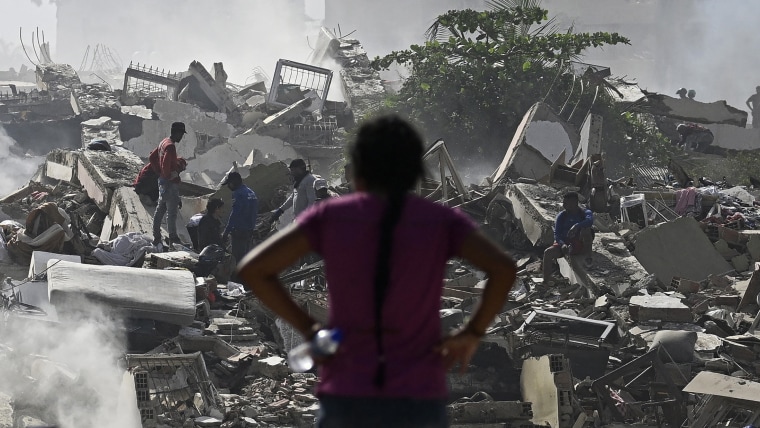 Destruction following a twin earthquake in Caraballeda, Venezuela, northeast of Caracas, on June 25, 2026. 