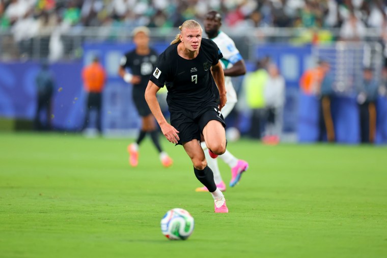 Erling Haaland of Norway during their match against Senegal.
