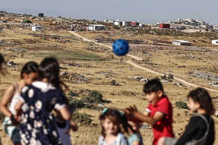 Palestinian children in the West Bank