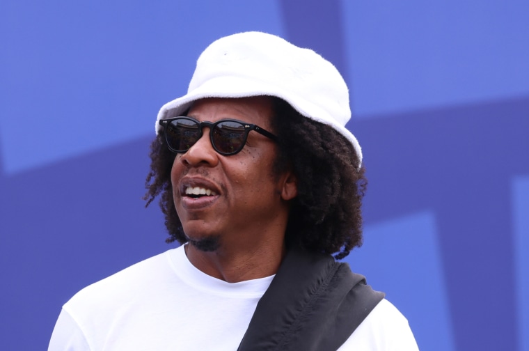Jay-Z na partida da Copa do Mundo FIFA entre Costa do Marfim e Equador, no Estádio da Filadélfia, em 14 de junho de 2026.