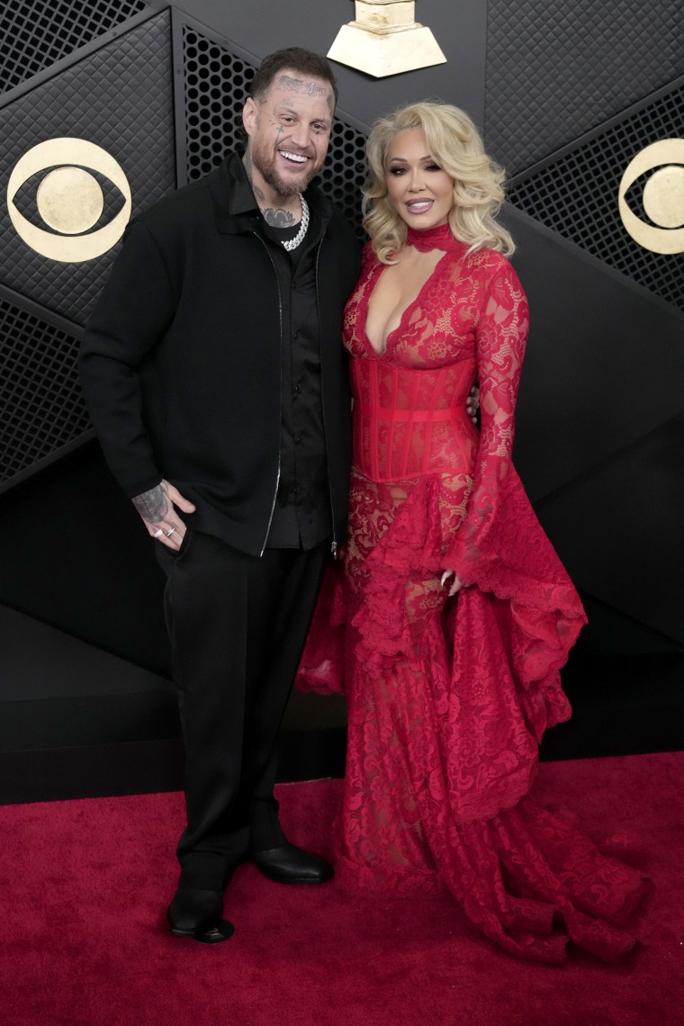 Jelly Roll e Bunnie Xo no 68º Grammy Awards na Crypto.com Arena em 1º de fevereiro de 2026 em Los Angeles.