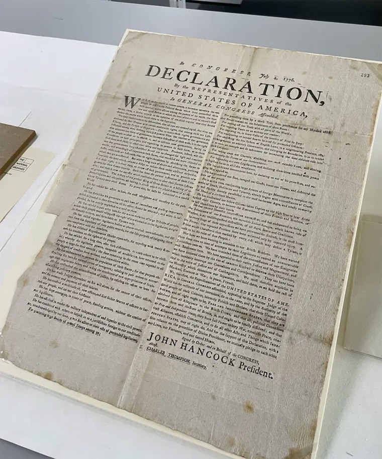 The copy of the 'Exeter Declaration' found at The National Archives.