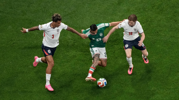 on-field action during a world cup match.
