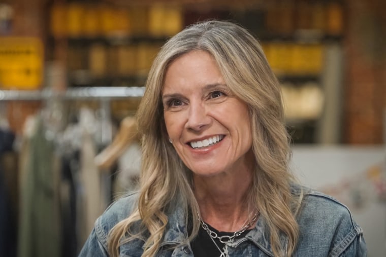 Levi's CEO Michelle Gass sits down for an interview on NBC News.