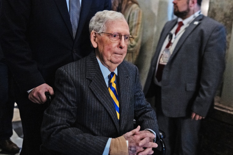 Sen. Mitch McConnell, R-Ky., at the Capitol on March 24, 2026.