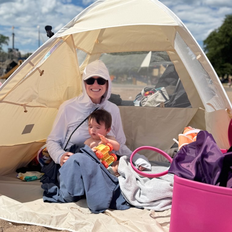 Lozi & Gabe's pop-up tent is big enough for the whole crew, plus every bag we brought along.