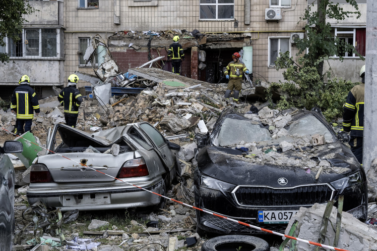 Russian Missile Strike On A Nine-storey Residential Building In Kyiv