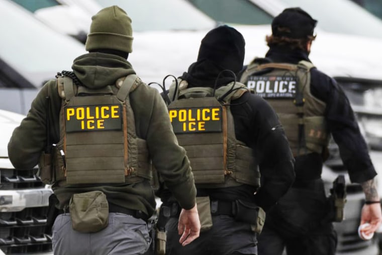 Federal agents in Minneapolis on Feb. 4.