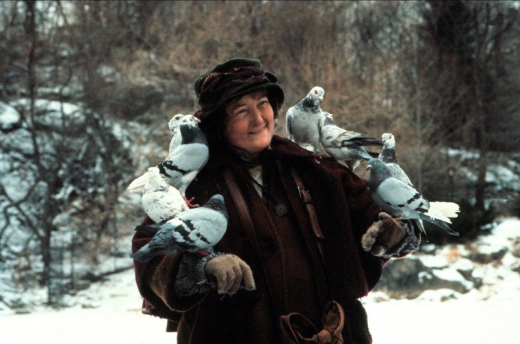 Brenda Fricker as Bird Lady in "Home Alone 2: Lost In New York"