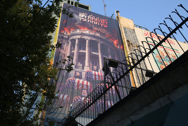 Anti-US posters were hung in the squares of Tehran