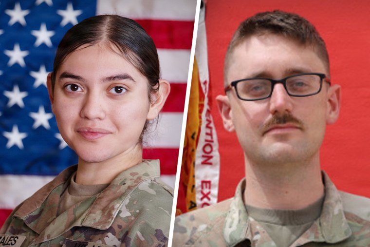 Pvt. Isabella Gonzales, 19, of Carrollton, Texas, and 1st Lt. Tyler James Feehan, 25.