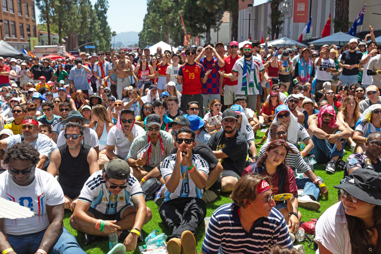 Football fans gather in California to watch FIFA World Cup 2026 final