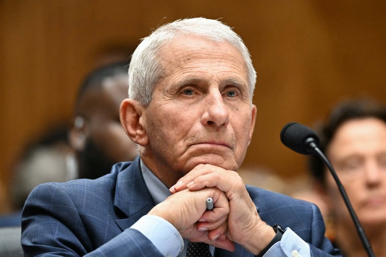 Dr. Anthony Fauci testifies during a Senate committee hearing on July 29, 2026.