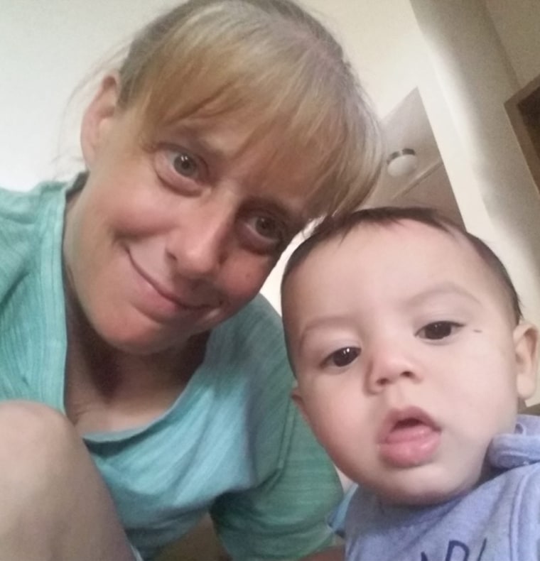 Sabrina and her grandson, Sage's son