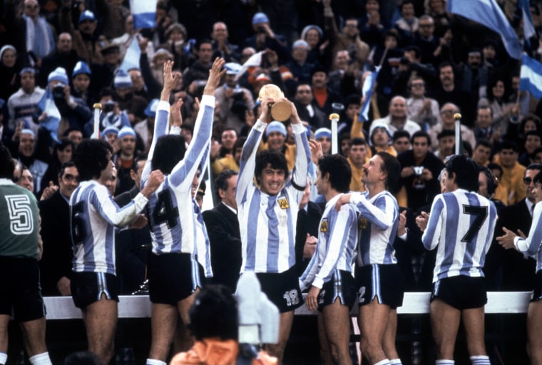Final da Copa do Mundo entre Argentina e Holanda, disputada no estádio de futebol Estadio River Plate, na Argentina, em 25 de junho de 19