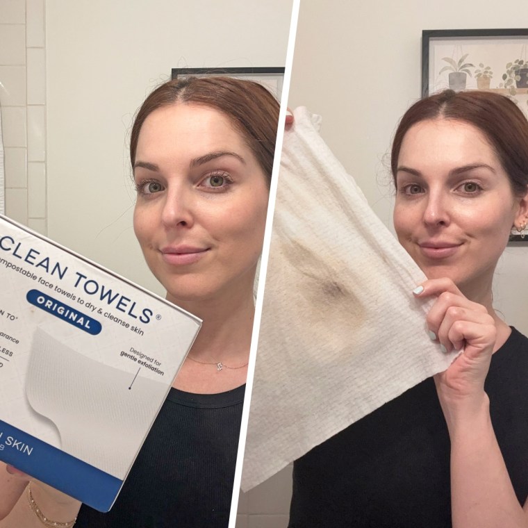 Clean Skin Club before (left) and after (right).
