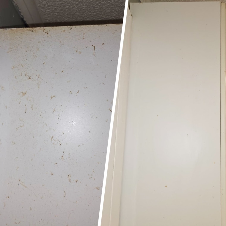 The Krud Kutter degreaser had the side of the cabinets looking like new.