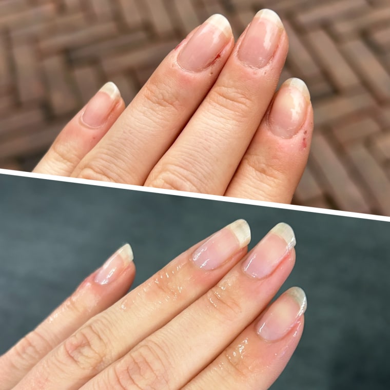 Londontown Peptide Serum Concentrate before (top) and after (bottom) use