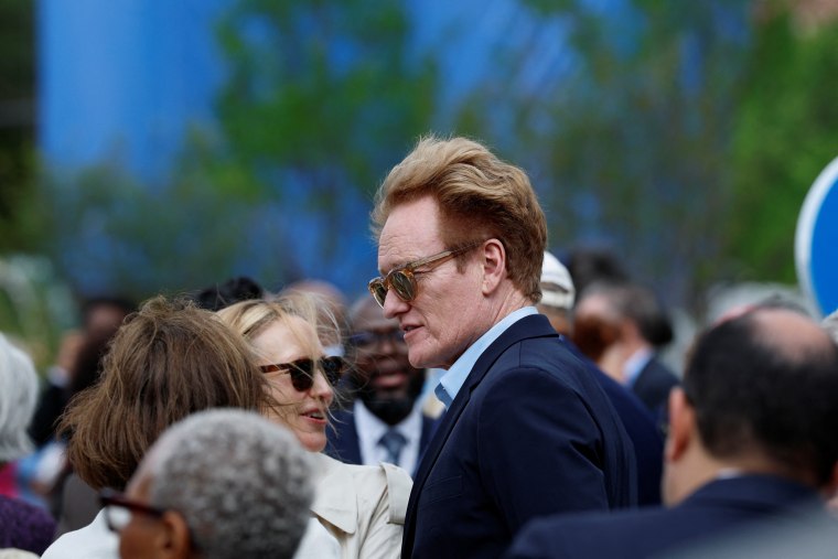 Conan O'Brien arrives at the opening of the Barack Obama Presidential Center in Chicago, Illinois, on June 18, 2026.