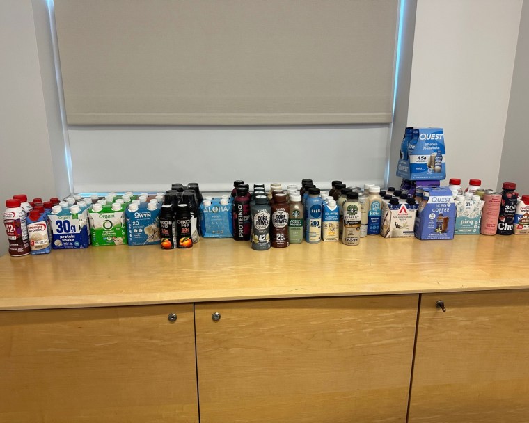 The full lineup of drinks that were tested throughout the day.