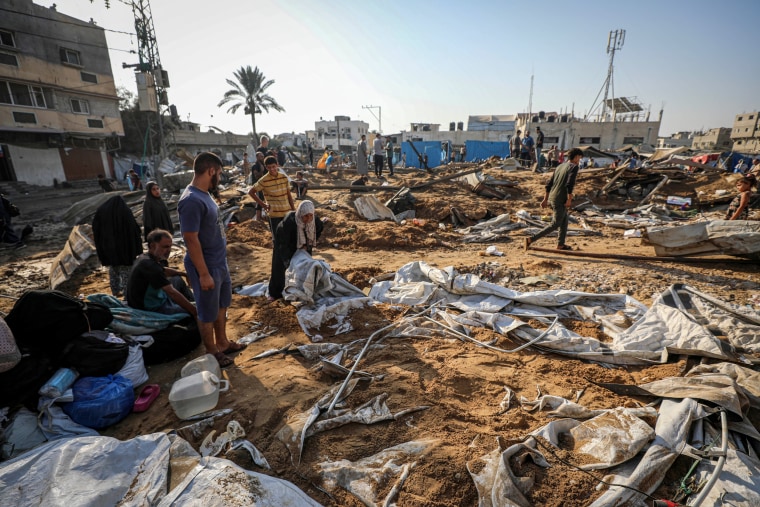Aftermath of Israeli Airstrike In Gaza.