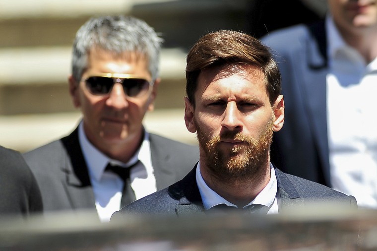 Jorge Messi and Lionel Messi.