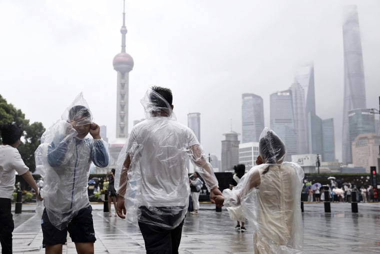Typhoon Dolphin Unleashes Torrential Rain Over Shanghai