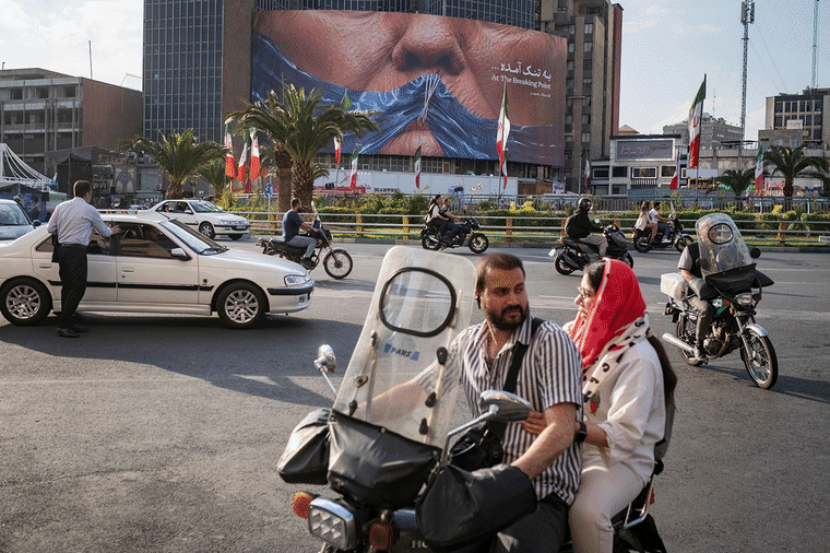Anti-U.S. billboards in Tehran.