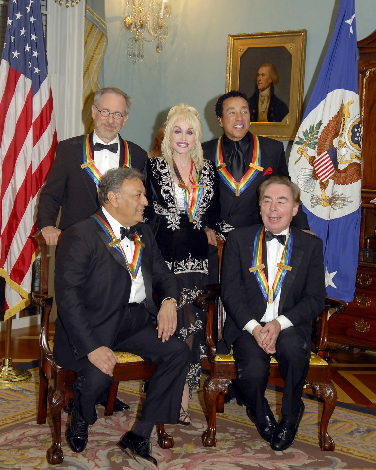 Steven Spielberg, Dolly Parton, Smokey Robinson, Lord Andrew Lloyd Webber and Zubin Mehta.