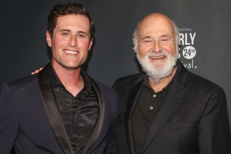 Jake Reiner, left, and Rob Reiner, right.