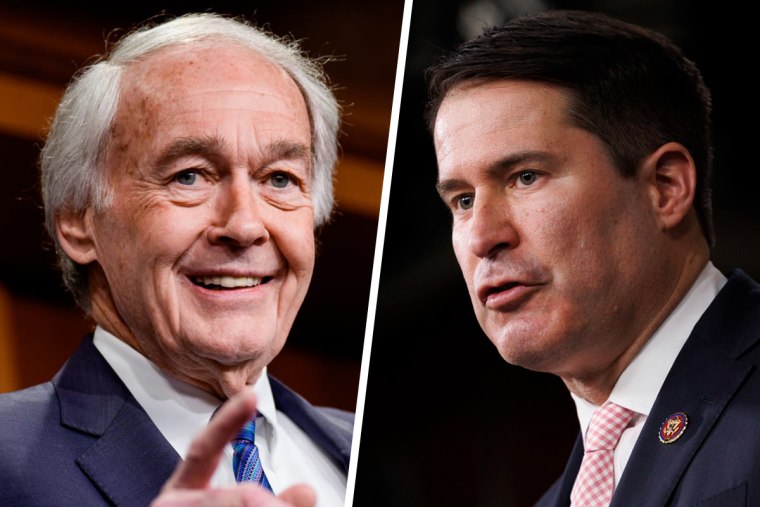 Sen. Ed Markey, D-Mass., and Representative Seth Moulton, D-Mass.