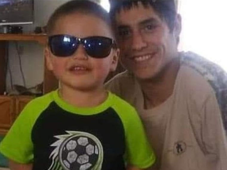 Leo Wagner and his child.
