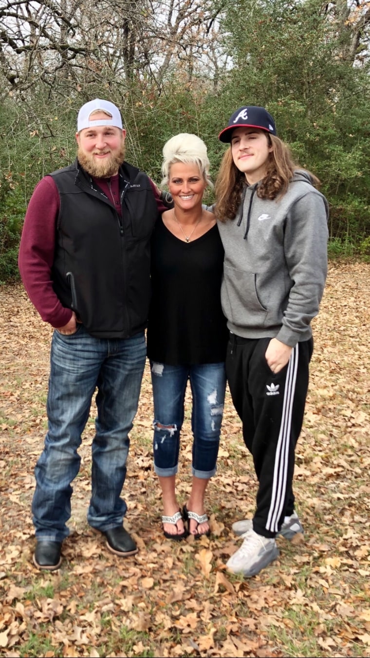Nicole Winder with her sons Colten and Coy.