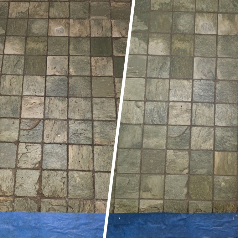 After using the Granite Gold grout cleaner, even the tiles were left shinier.