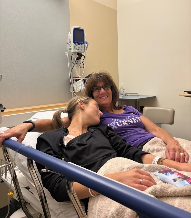 Holmes received a lot of support from loved ones while undergoing treatment.