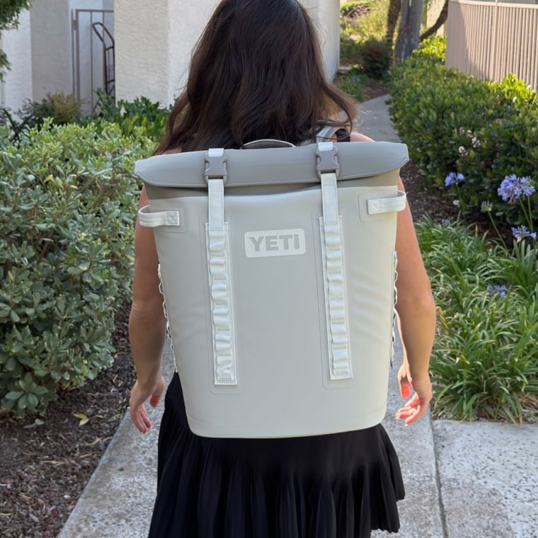 The Yeti backpack cooler is perfect for hands-free travel.