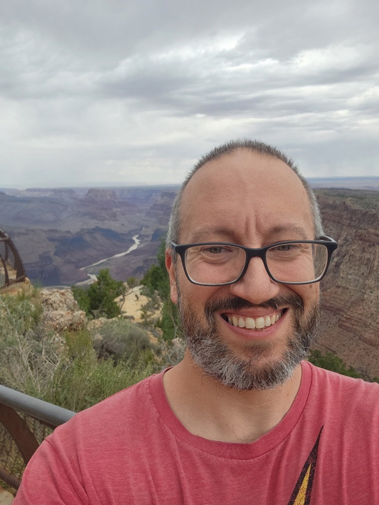 Dr. John Giusti taking a selfie at the Grand Canyon.