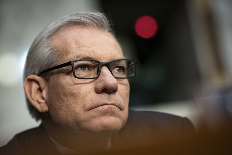 A close view of David Schweikert's face during a Congressional hearing.