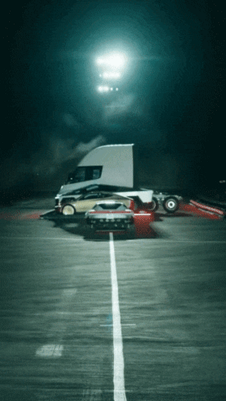 Tesla demonstrates "flying" Roadster.