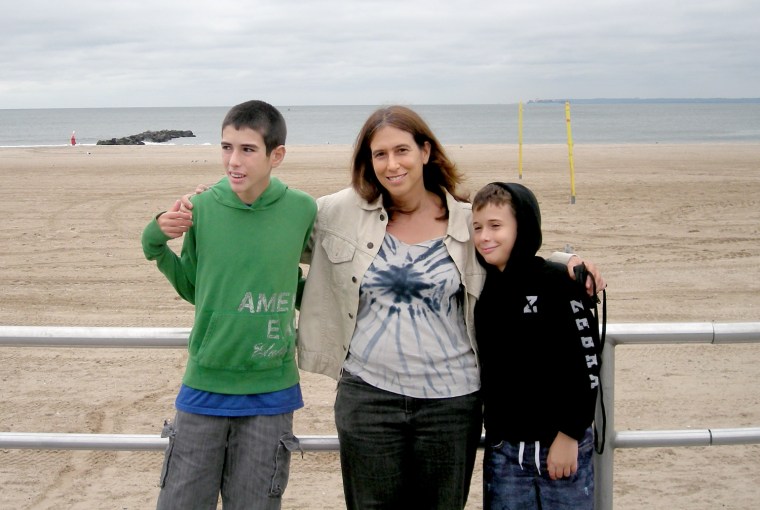 Autism and the single mom: Hannah Brown, author of \"If I Could Tell You,\" with her children.