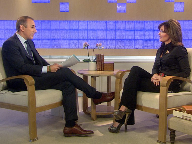 Matt Lauer interviews former Alaska governor Sarah Palin on TODAY.