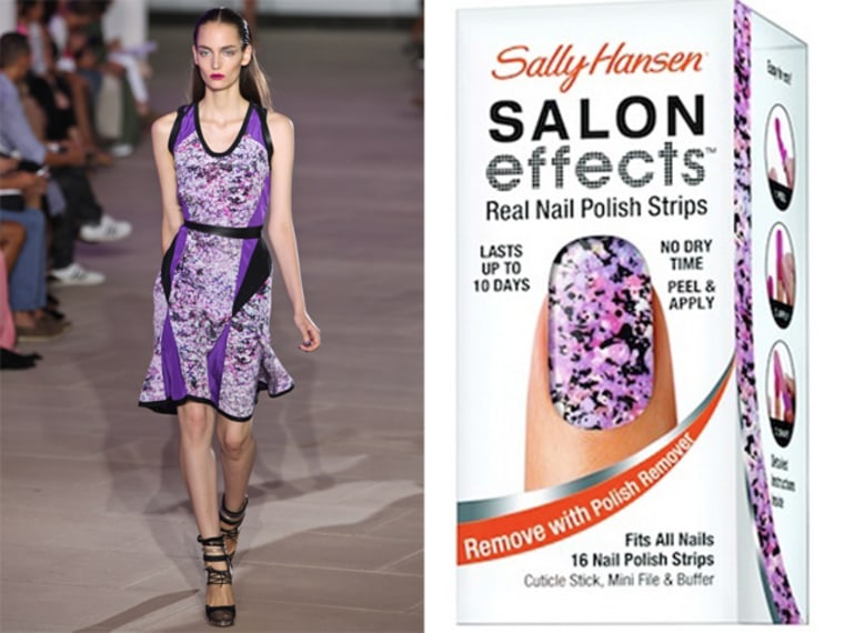 From the runway to your fingertips: The latest Sally Hansen nail strip collection was inspired by the the Prabal Gurung Spring 2012 fashion show during Mercedes-Benz Fashion Week.