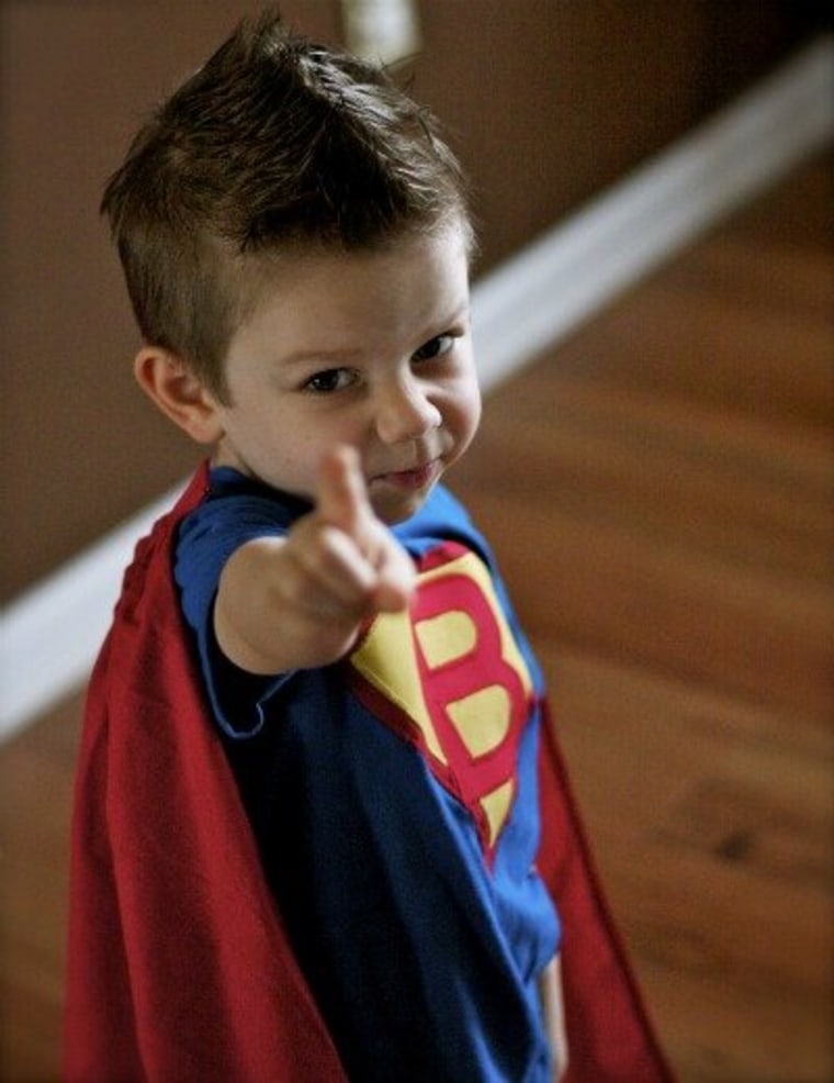 Bradyn, 3, loves superheros and pirates and keeps his mom on her toes!