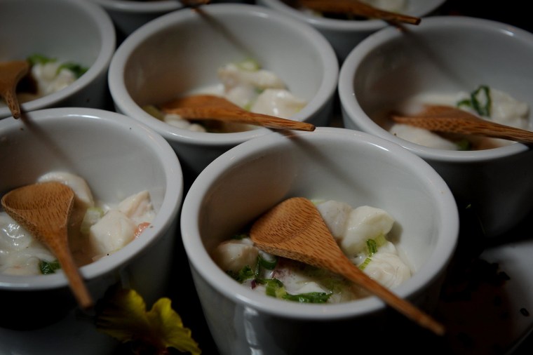 Madison Cowan's lobster tartar wontons.