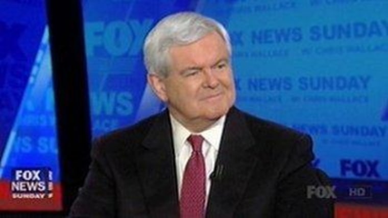 Newt Gingrich at his former home.