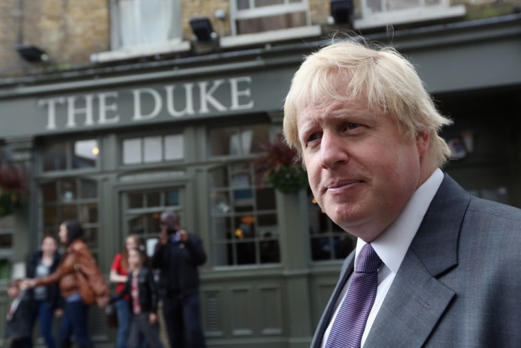 Boris Johnson, mayor of London, is shown April 10.
